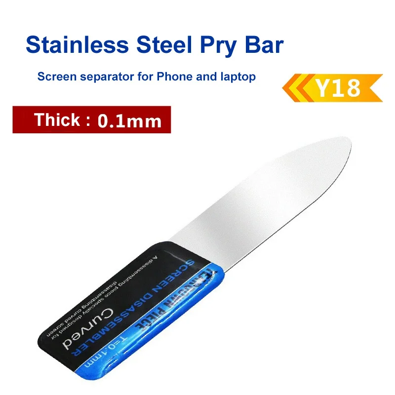 Steel Metal Mobile Phone Curved LCD Screen Spudger Opening Pry Card Tools Ultra Thin Flexible Mobile Phone Disassemble Tool