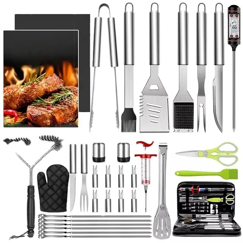 

Outdoor 34-piece set Camping Portable BBQ Tools Wholesale Tools Kit