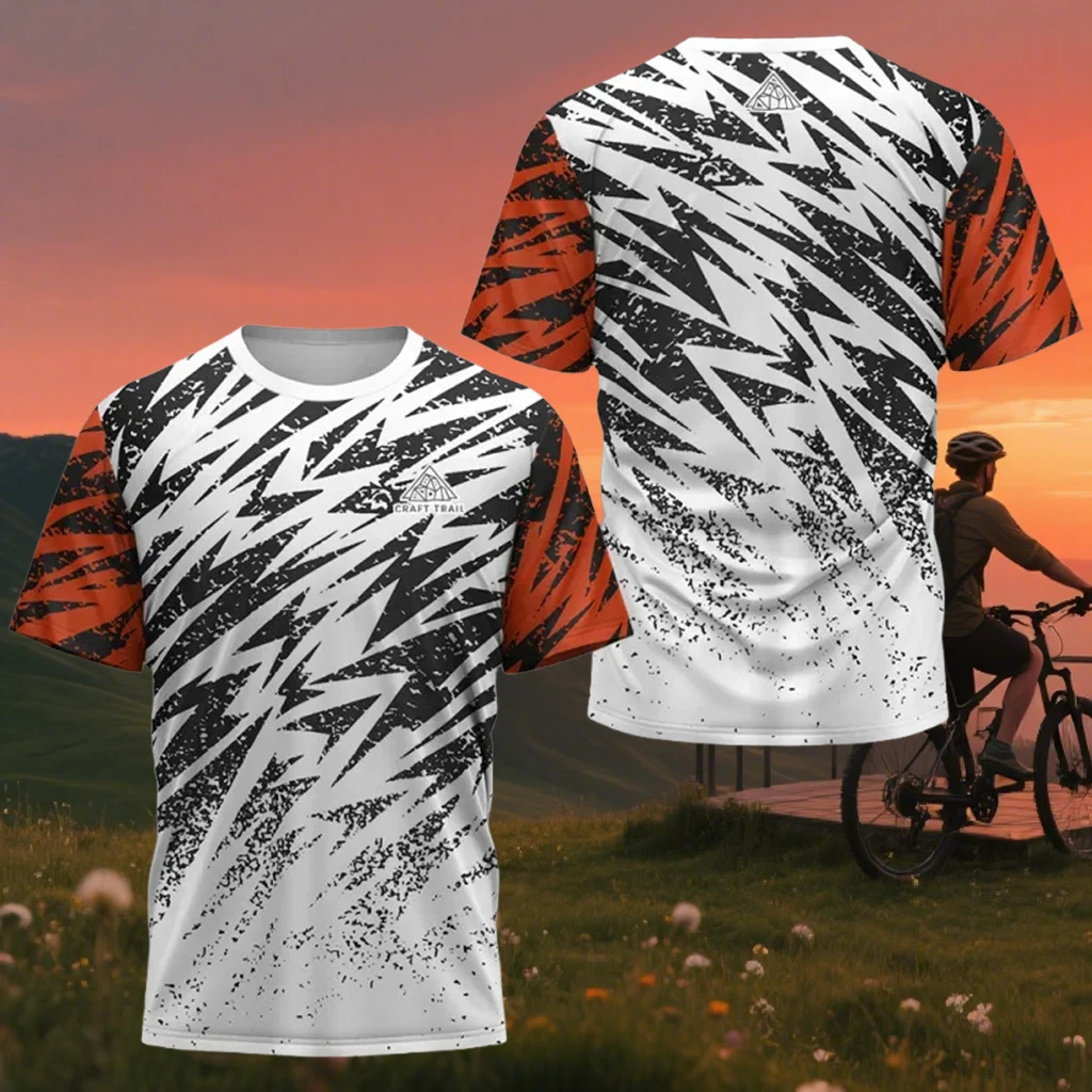 

Новый мужской спортивный топ на открытом воздухе, мотоциклетный велосипедный топ, быстросохнущая тренировочная рубашка для бега, модная повседневная футболка с круглым вырезом