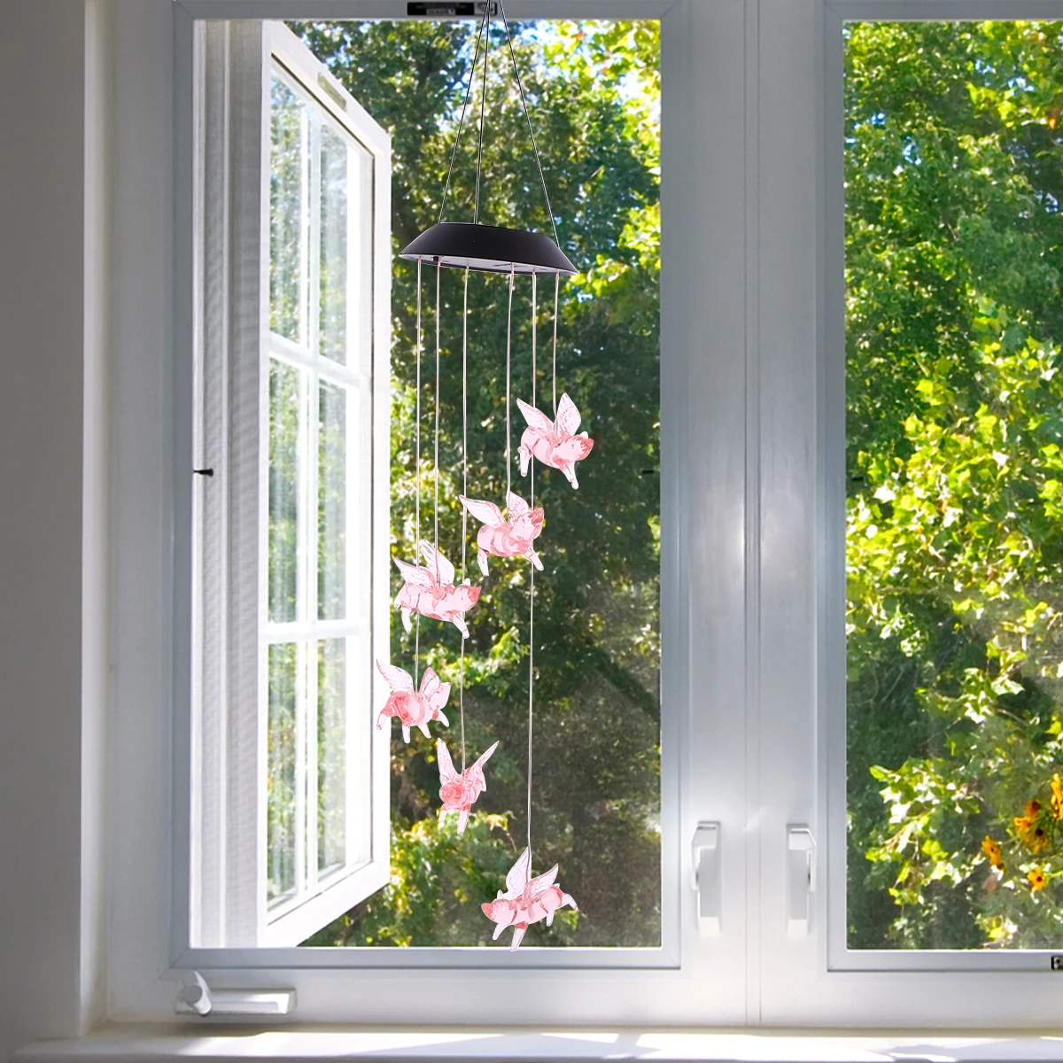 

1 шт., светодиодная лампа с колокольчиком на солнечной энергии для сада, двора, патио, спальни, декоративное украшение для дома, светильник с колокольчиком ветра