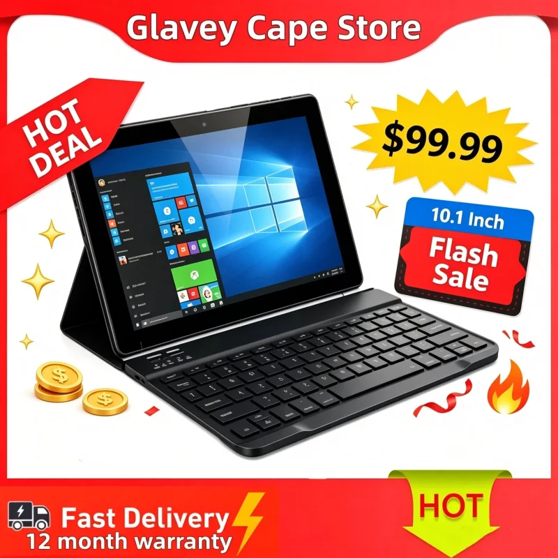10.1 INCH DS102 Windows 10 Tablet PC T10 8GB DDR RAM 128GB ROM X5-Z8300 CPU WIFI Type-C 1280 X 800 IPS Screen Quad Core