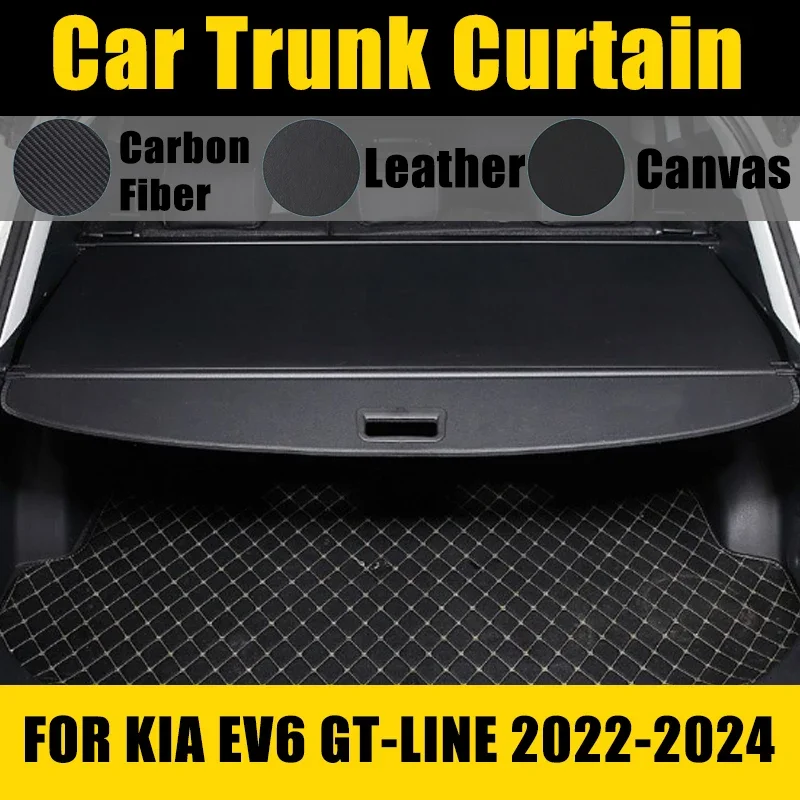 

Car Trunk Curtain For Kia EV6 GT-Line CV 2022-2024 2023 Rear Luggage Security Cargo Retractable Space Anti-peeping Accessories