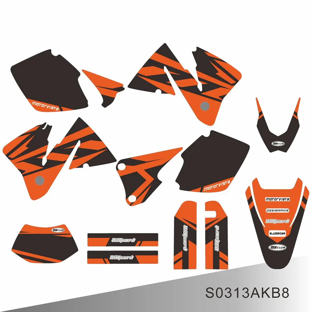 Kit de calcomanías gráficas personalizadas para KTM, Kit de pegatinas con nombre de número, para KTM EXC EXCF 125, 200, 250, 300, 400, 450, 525, 2001, 2002, EXC, EXC-F