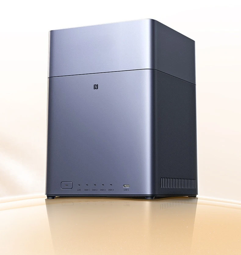 For uGREEN DH4300 Plus Mini Home NAS AI Rockchip Octa Core A55-A76 8GB LPDDR4X 4 Bay SATA HDD SSD NFC RJ45 2.5GbE
