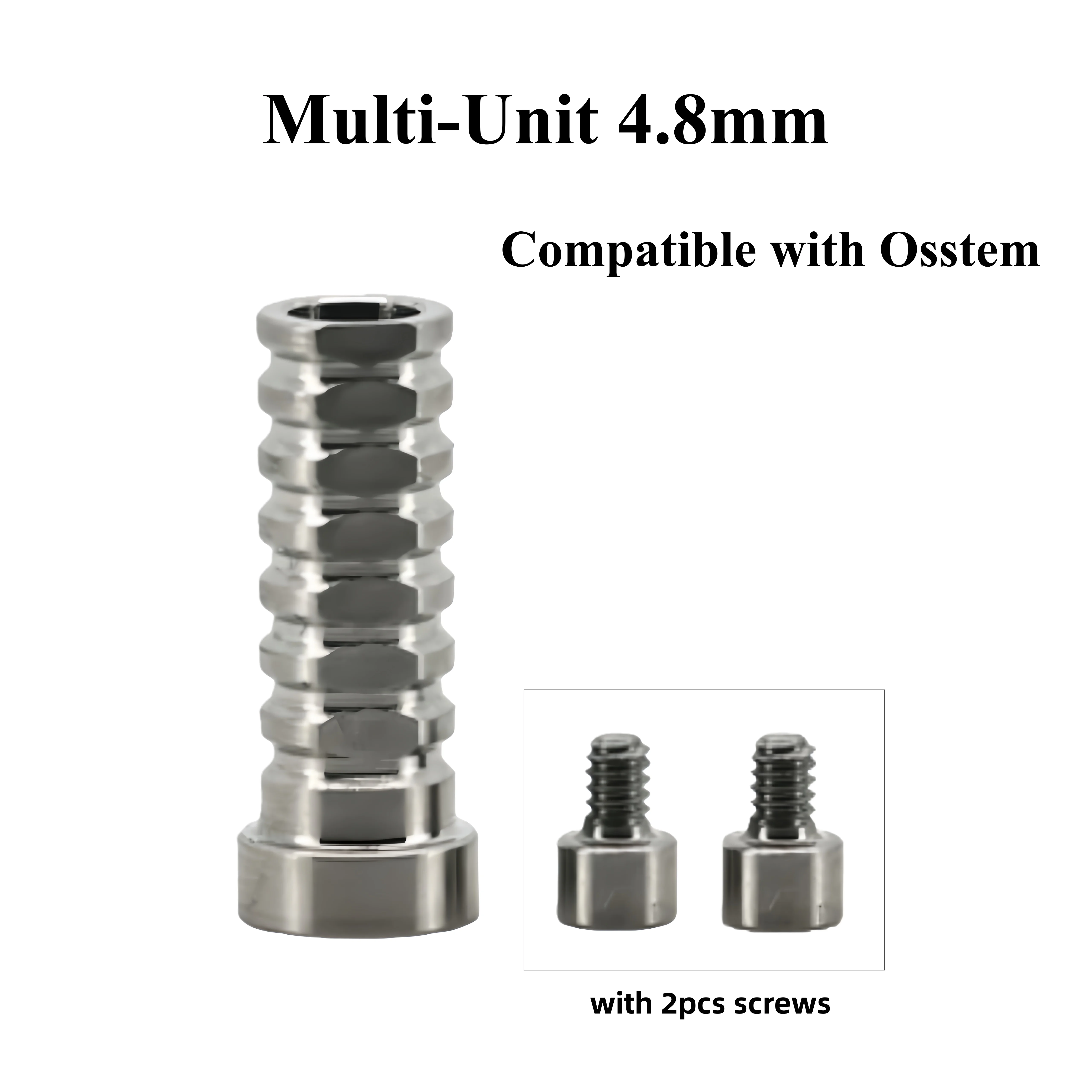 

Titanium Sleeve Temporary Cylinder Ti MU Sleeve Multi Unit 4.8mm Diameter Abutment fits Oss System