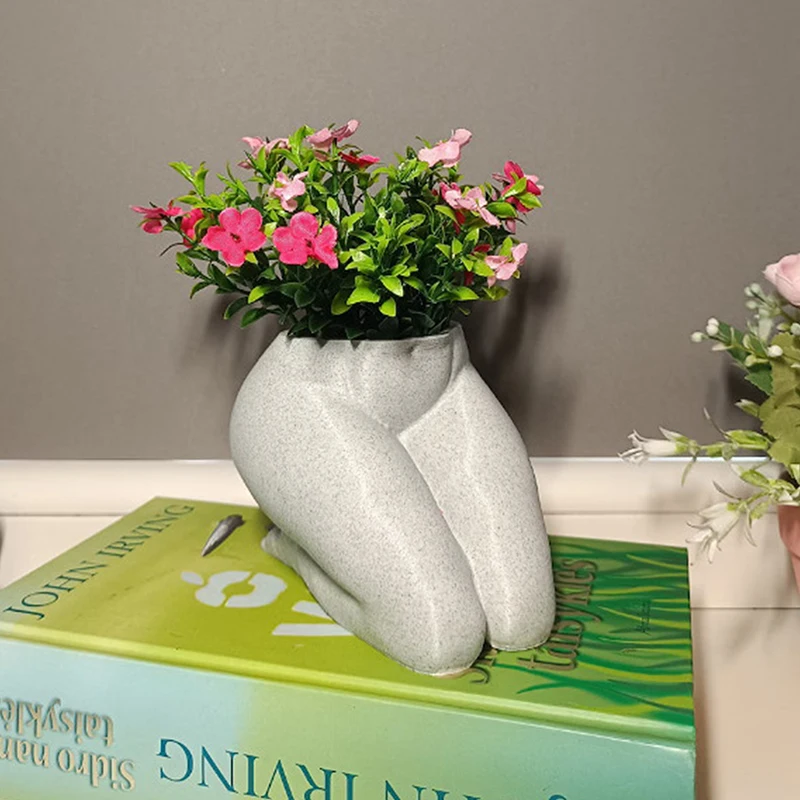 Body Art Vase Female Body Vase Small Resin Flower Vase Decorative Modern Indoor Pot For Home Office Bedroom Butt
