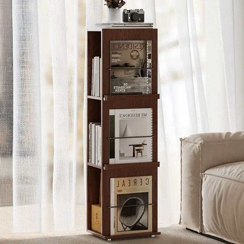 Room Modern Narrow Cabinet Display Shelf Living Room Storage Assembly Desk Bookshelf Subject Books 원목수납장 Wooden Furniture AA