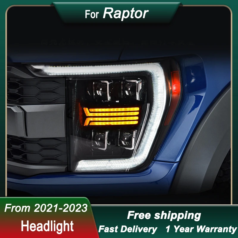 Autos chein werfer für Ford Raptor F150 F-150 21-23 Voll-LED-Scheinwerfer drl dynamische Signals chein werfer Bi Xenon Beam Scheinwerfer Zubehör