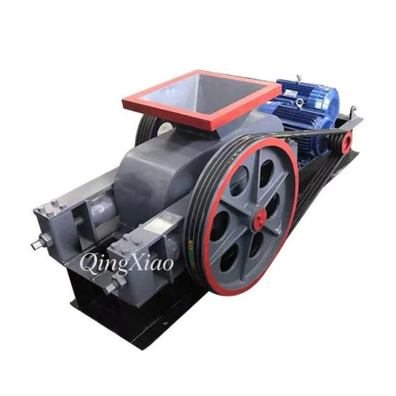 Roll Crusher With Layer Compression Principle Limestone Ceramic Glass Quartz Low Over Crushing Fine Sand Making Machine Deposit