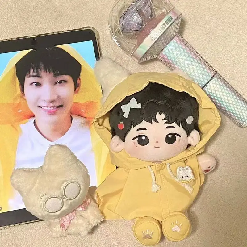 20 Cm Idol Doll Plush Stuffed SEVENTEEN WONWOO Korean Starfish Printed Body Funny Expression Keychain Fans Birthday Gifts Xmas