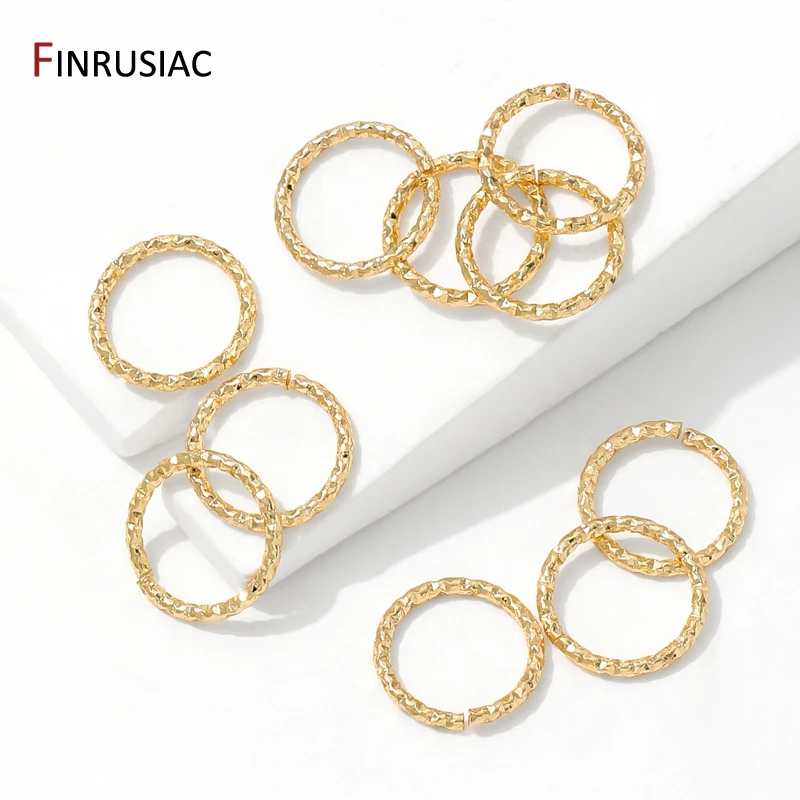 14K vergoldetes Messing, rund, gedreht, offen, geteilte Ringe, Biegeringe, Verbindungsringe für DIY-Schmuckherstellungszubehör – Detail 28