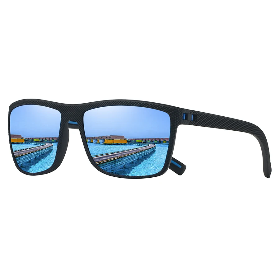 Mode Vintage motif de contrôle carré lunettes de soleil hommes femmes pêche conduite homme marque de luxe concepteur lunettes de soleil UV400 lunettes