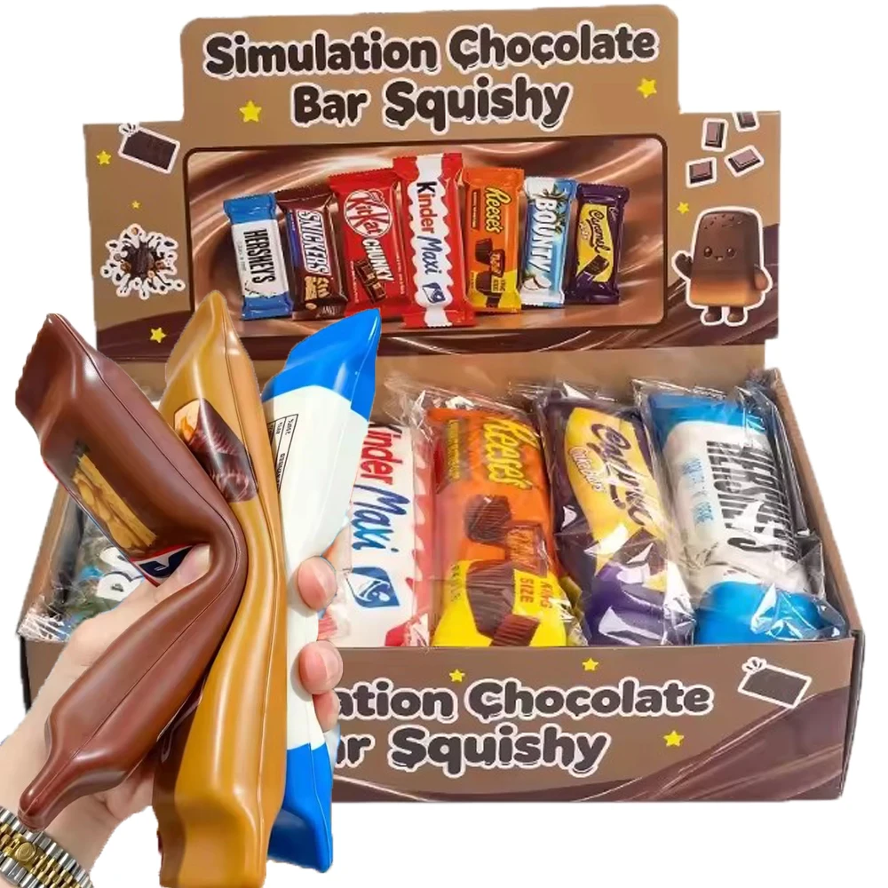 1/8 Stück Simulierte Schokoladen-Butter-Sticks Squishy-Spielzeug Langsam Rückfederndes Quetsch-Sensorik-Fidget-Spielzeug Stressabbau Party-Geschenke Ohne Verpackung