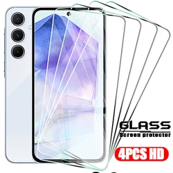 4Pcs Tempered Glass For Samsung Galaxy A55 M55 A35 A25 A15 M15 5G Screen Protectors Protective Glass A54 A34 A24 A14 4G M54 M34