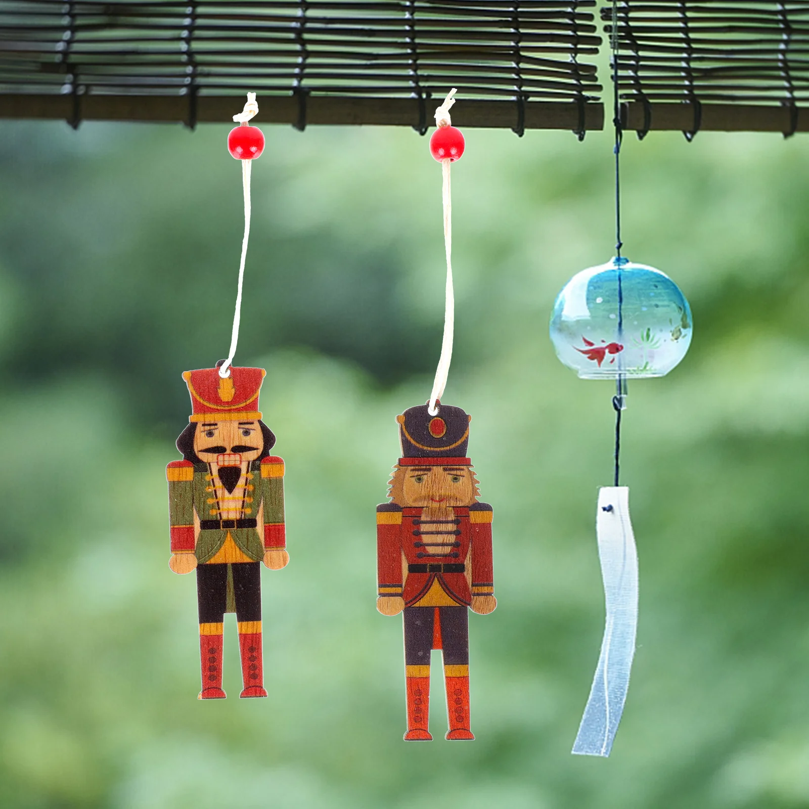 

3 Boxes Festive Christmas Tree Decorations Handcrafted Wood Pendant Ornaments for Holiday Home Decoration Nutcracker Soldier