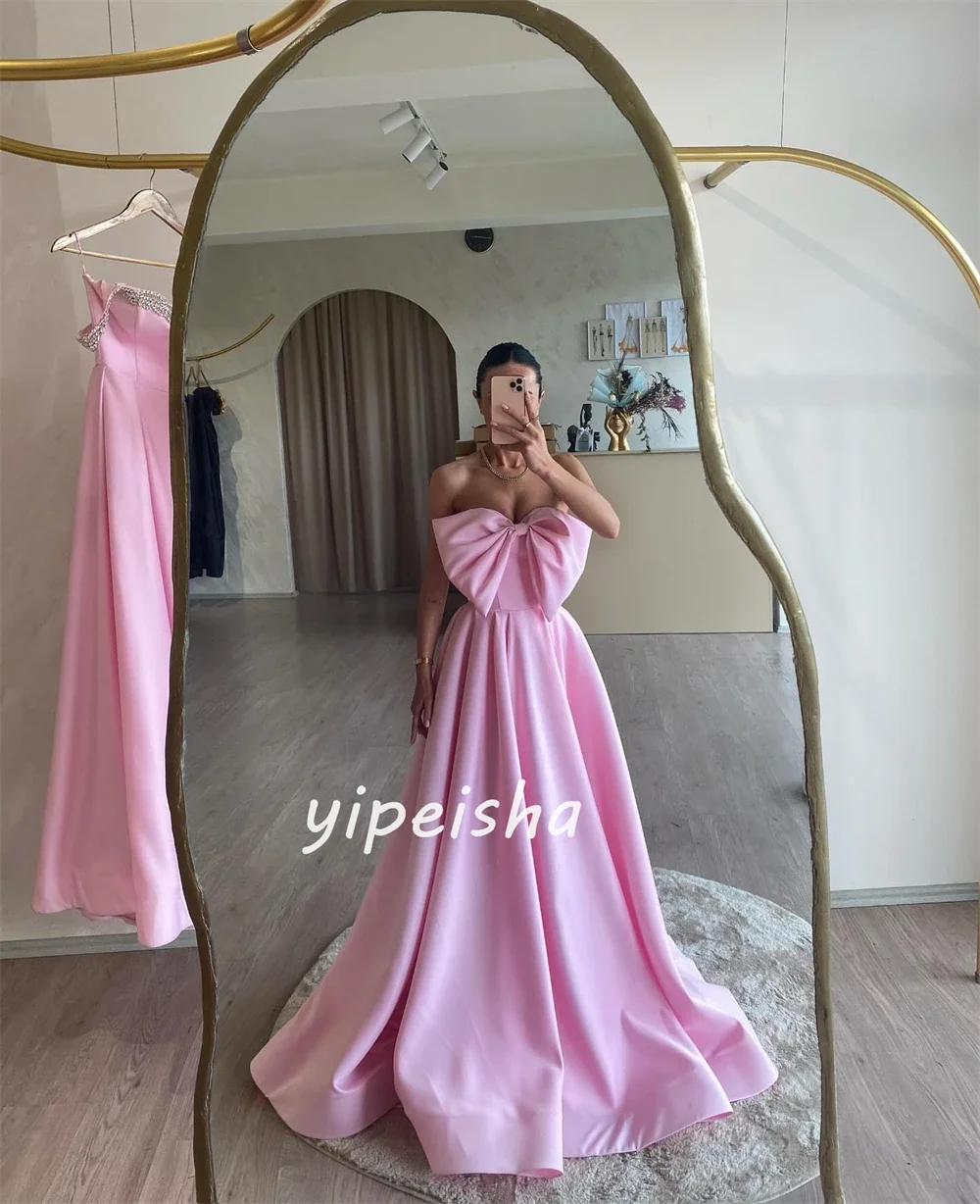 تعديل السعر المخصص جيرسي القوس Ruched Quinceanera ألف خط حمالة مخصص مناسبة ثوب فساتين طويلة