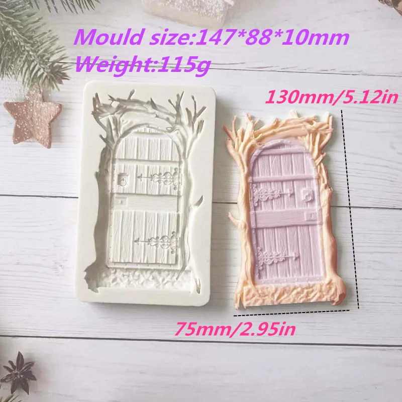 Silicone Mold Flower Exquisite Door Sugar Cake Decoration Baking Tool For Diy Clay Art Paper Cup Cake Chocolate Kitchenware