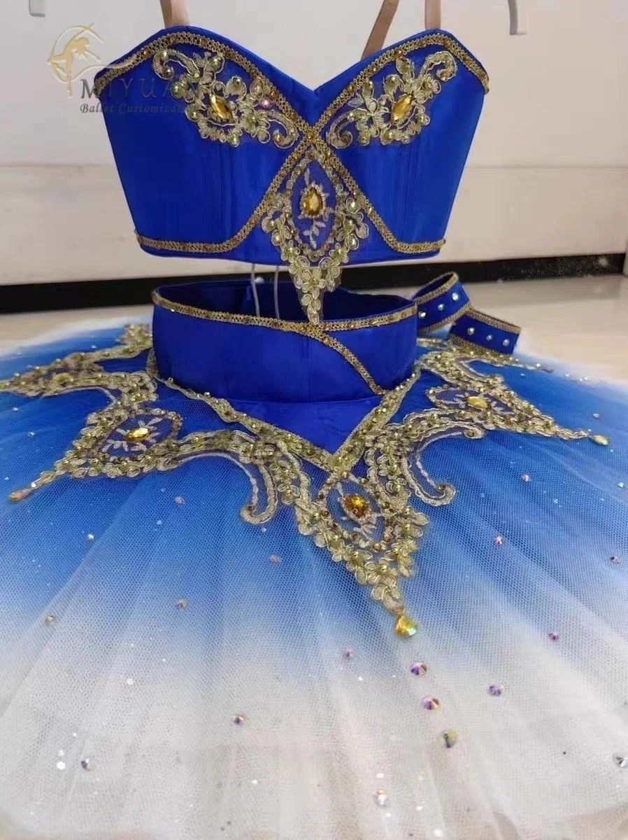 Pirate ballet Competition costume Adult children professional custom blue dance TUTU performance ballet costume two-section styl