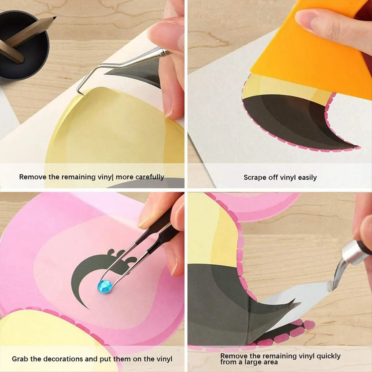 AB09 18Pc Basic Craft Vinyl Weeding Tools Set DIY Sewing Stitching Punch Carving Kit Silhouette Cameos Lettering Tool