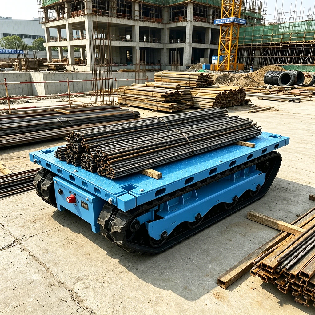 Heavy Duty Remote Control Crawler Carrier 1.5T 8T 10T Payload Rubber Track Chassis for Farm Logistics