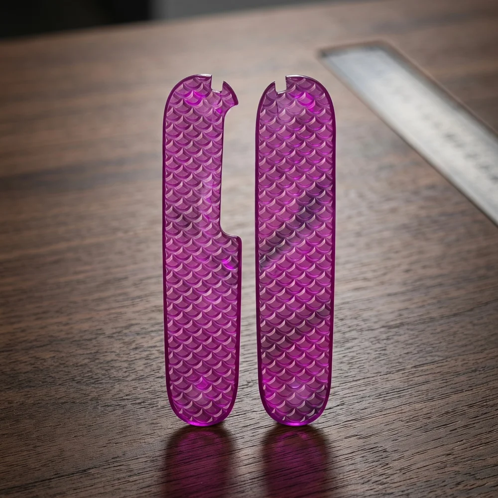 4 Styles Transparent Acrylic Handle Scales Knife Grip Patches DIY Parts Fit 91MM Victorinox Swiss Army Knives