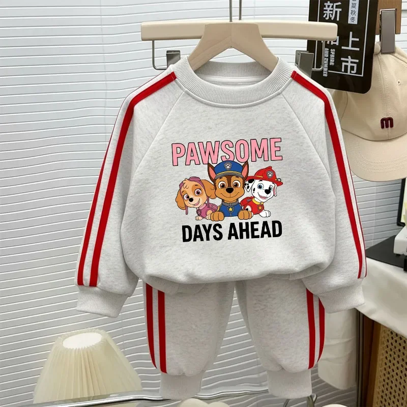 Autumn Winter Boys Fashion Pullover Long Pant Two Piece Sets Kids O Neck Hoodies Sweatpant 2pcs Children's Tracksuit Sweatshirt