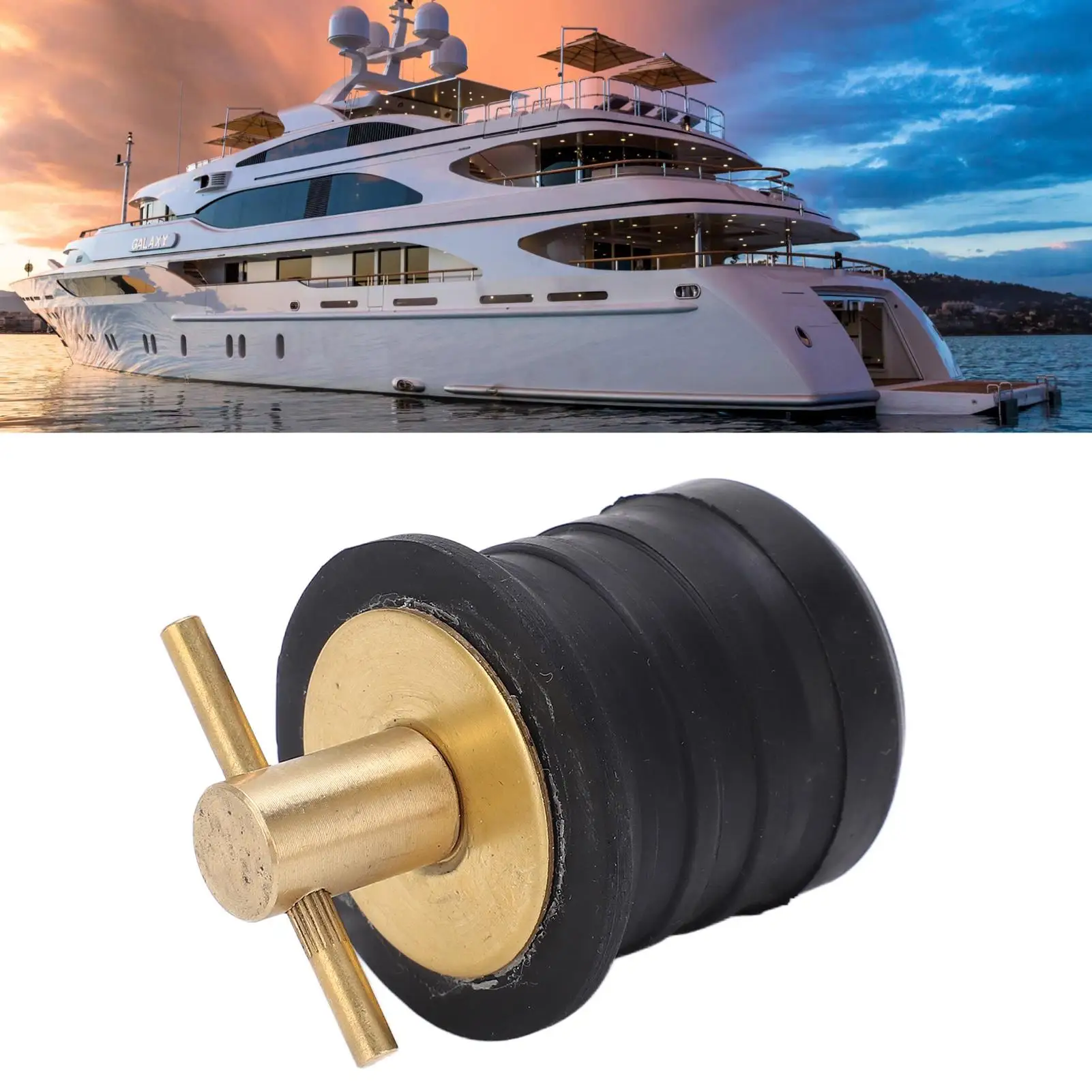 for marine Lifeboat Drain Twist Plug with T Handle - Watertight, Rust-Resistant, Durable