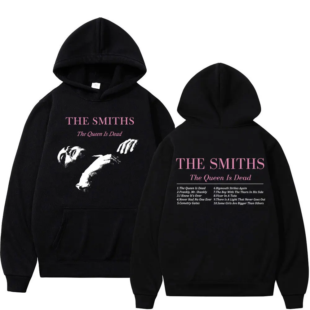 

Rock Band The Smiths Hoodie Music Album The Queen Is Dead Print Pullovers Men Women Vintage Fashion Oversized Hooded Sweatshirts