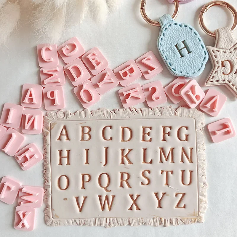 26 Pieces/letter Set 3D Soft Pottery Clay Mold DIY Earring Accessories High-precision Knife Mold Handmade Tools