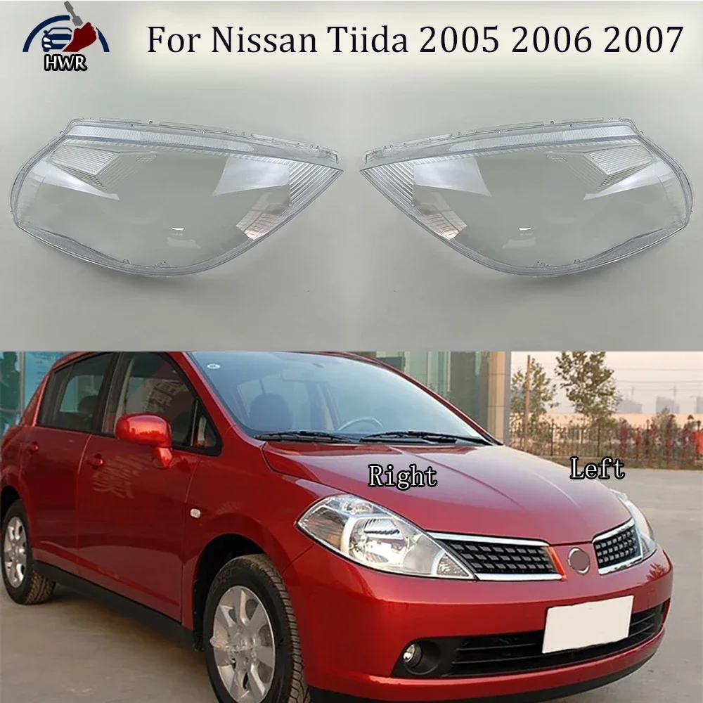 

Car Accessories Headlight Lens Cover Headlamp Shell Lampshade Transparent Mask Plexiglass For Nissan Tiida 2005 2006 2007