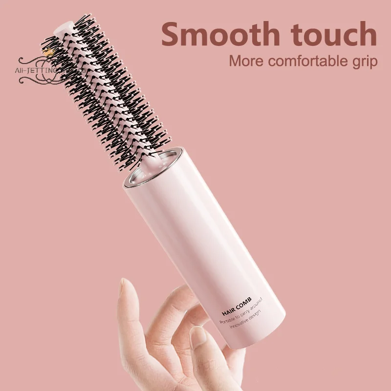 Round Curly Hair Brush Portable Telescopic Curling Hairdressing Comb Integrated For Blow Dryer Salon Beauty Hair Styling Tool