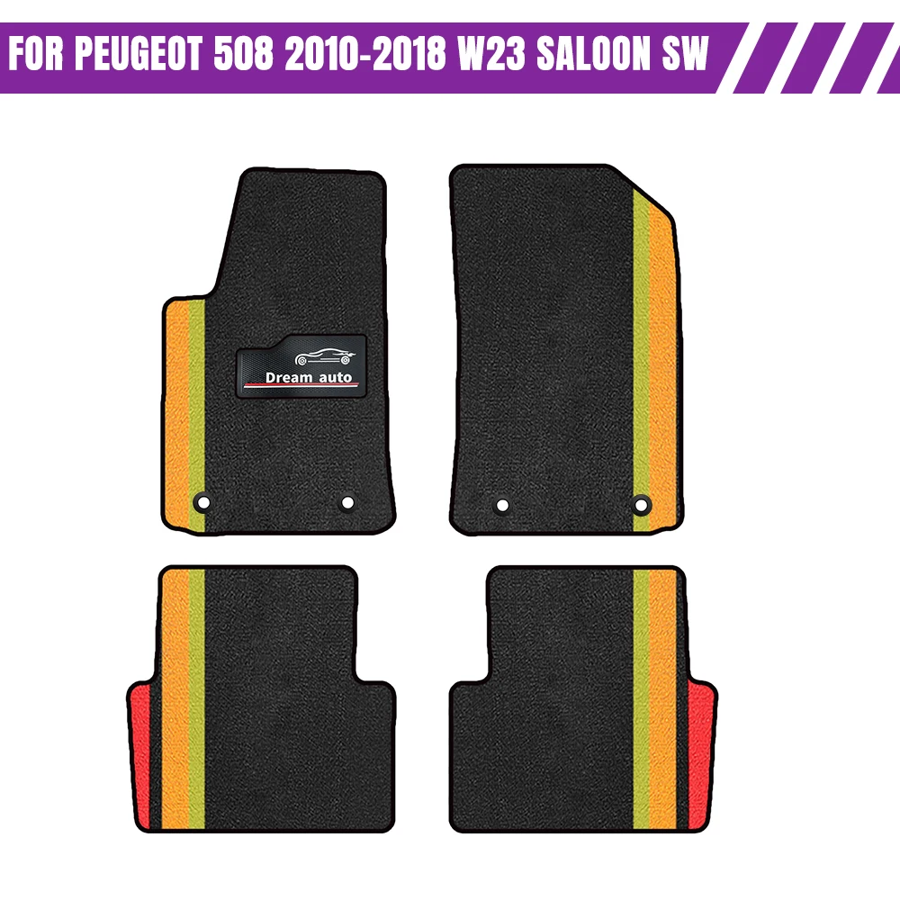 

Custom Car Floor Mats For Peugeot 508 2010–2018 W23 Saloon SW Waterproof Auto Floor Mats Floor Liners Interior Accessories