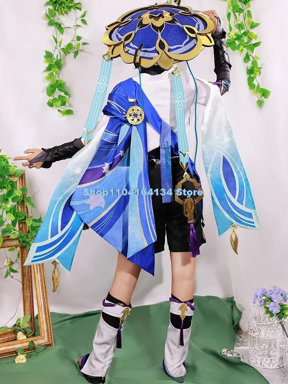 Genshin Impact Wanderer Kunikuzushi Cosplay Costume Uniform Halloween Costumes Women Fatui Scaramouche Balladeer Anime Props