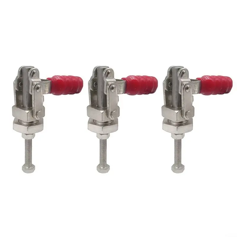 For Woodworking Welding Electronic Assembly Push-Pull Action Toggle Clamp Set, 100Kg Capacity, Galvanized Iron Hand Tool-AA26