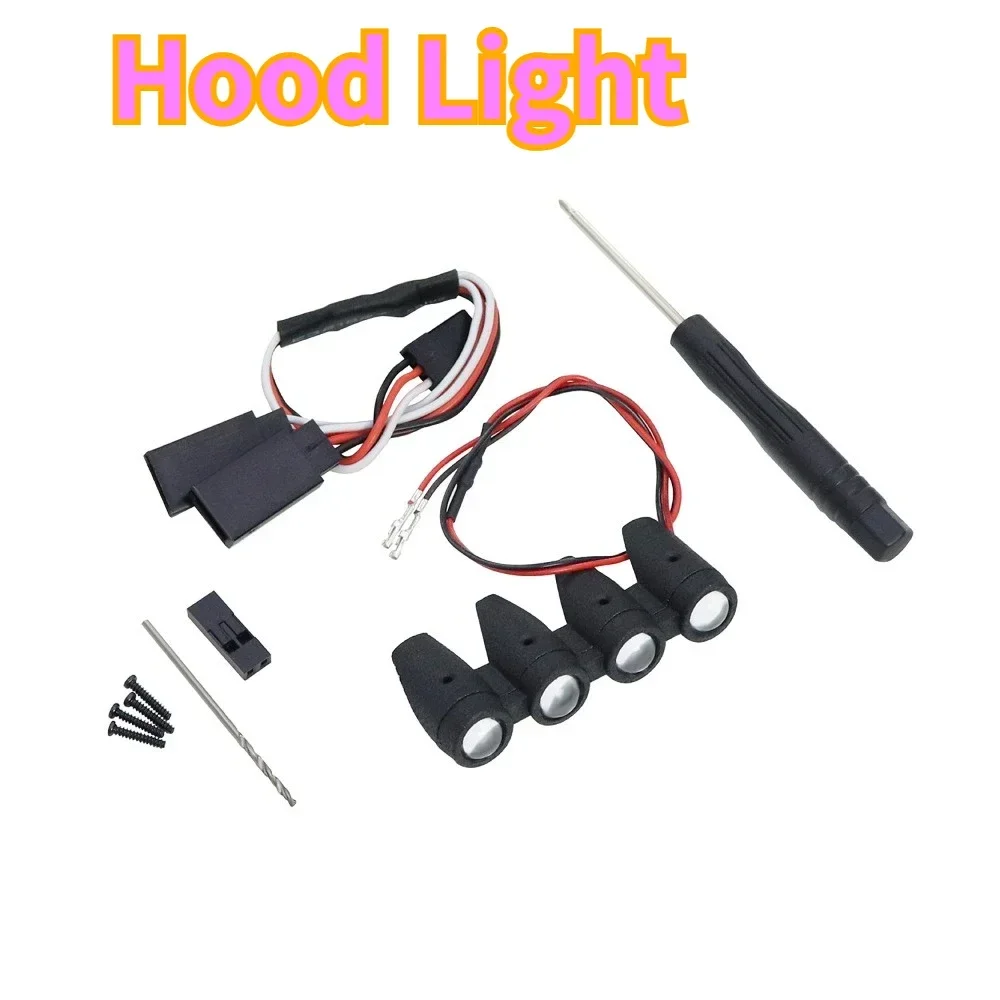 Custom Upgrade RC LED Spotlight Hood Light Kit For MJX HYPER GO 14303 1/14 Off-Road High Speed Car Simulation Replacement Parts