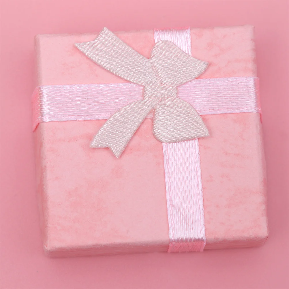 

30PCS Jewelry Hard Paperboard Bowknot Small Size Earring Necklace ganizer Gift Storage Case Box For Earring Candy Boxes