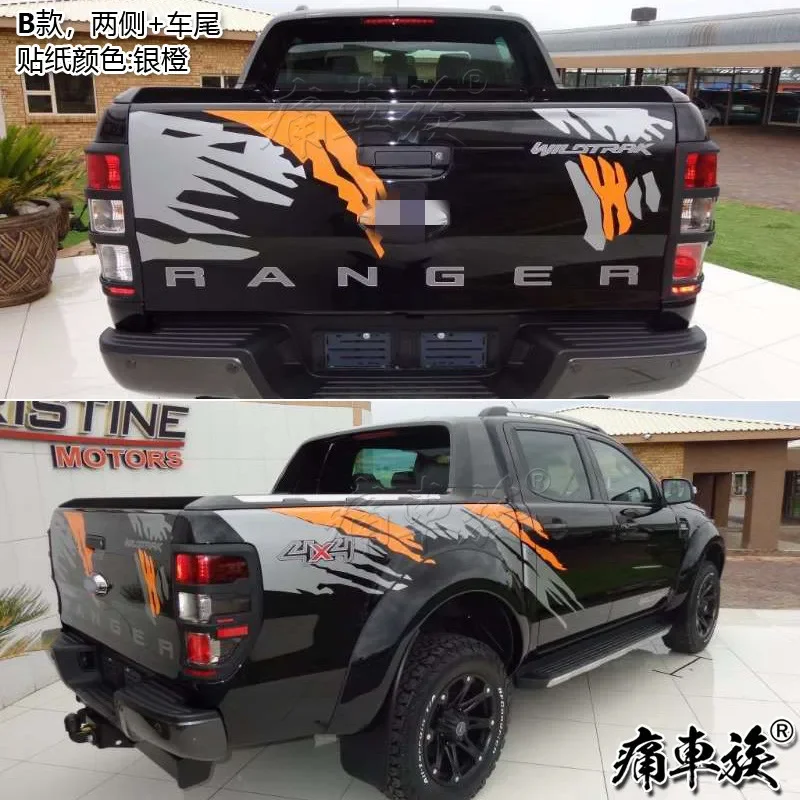 car sticker FOR Ford F150 Ranger pickup decoration on both sides raptor personalized custom Decal sports film accessories