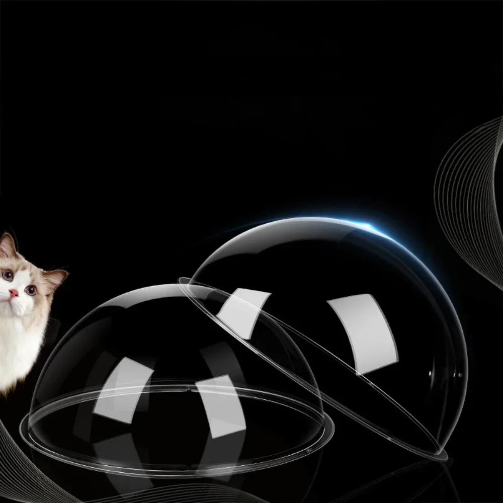 Space Capsule Cat\'s Nest Clear Diy Material Transparent Cat Climbing Acrylic Dome Cover Dust Cats House Pet Supplies Products