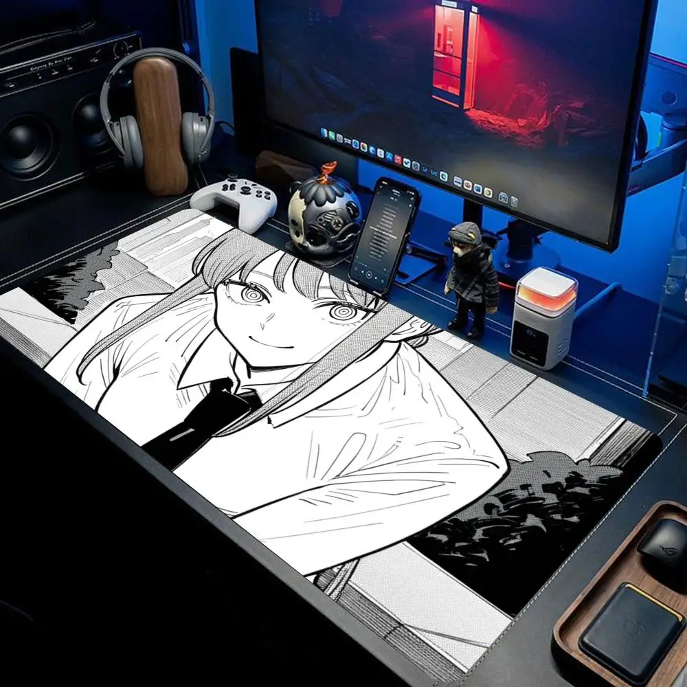 

Anime chainsaw man Mouse Pad large keyboard mouse desk pad non-slip rubber gaming mouse pad laptop mouse carpet