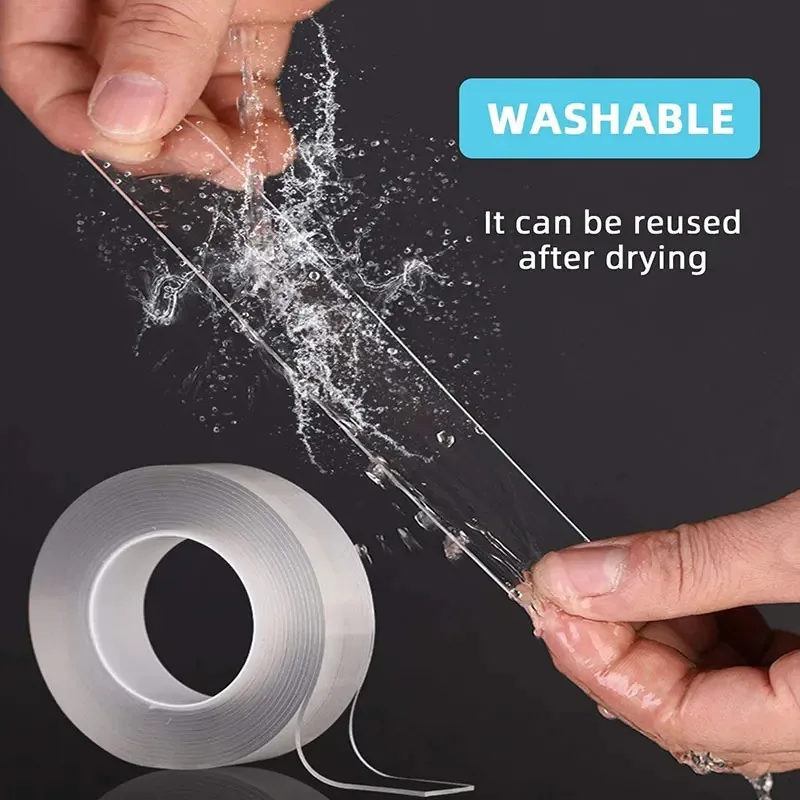 

1-5M Nano Double Sided Sticker Reusable Traceless Nano Transparent Self Adhesive Stickers Washable Waterproof Double-Sided Tape