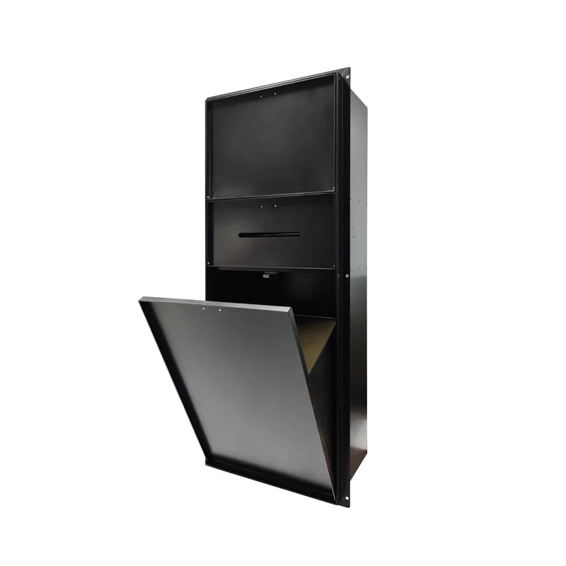 Stainless steel niche embedded bathroom locker toilet hidden toilet storage trash can custom cabinet