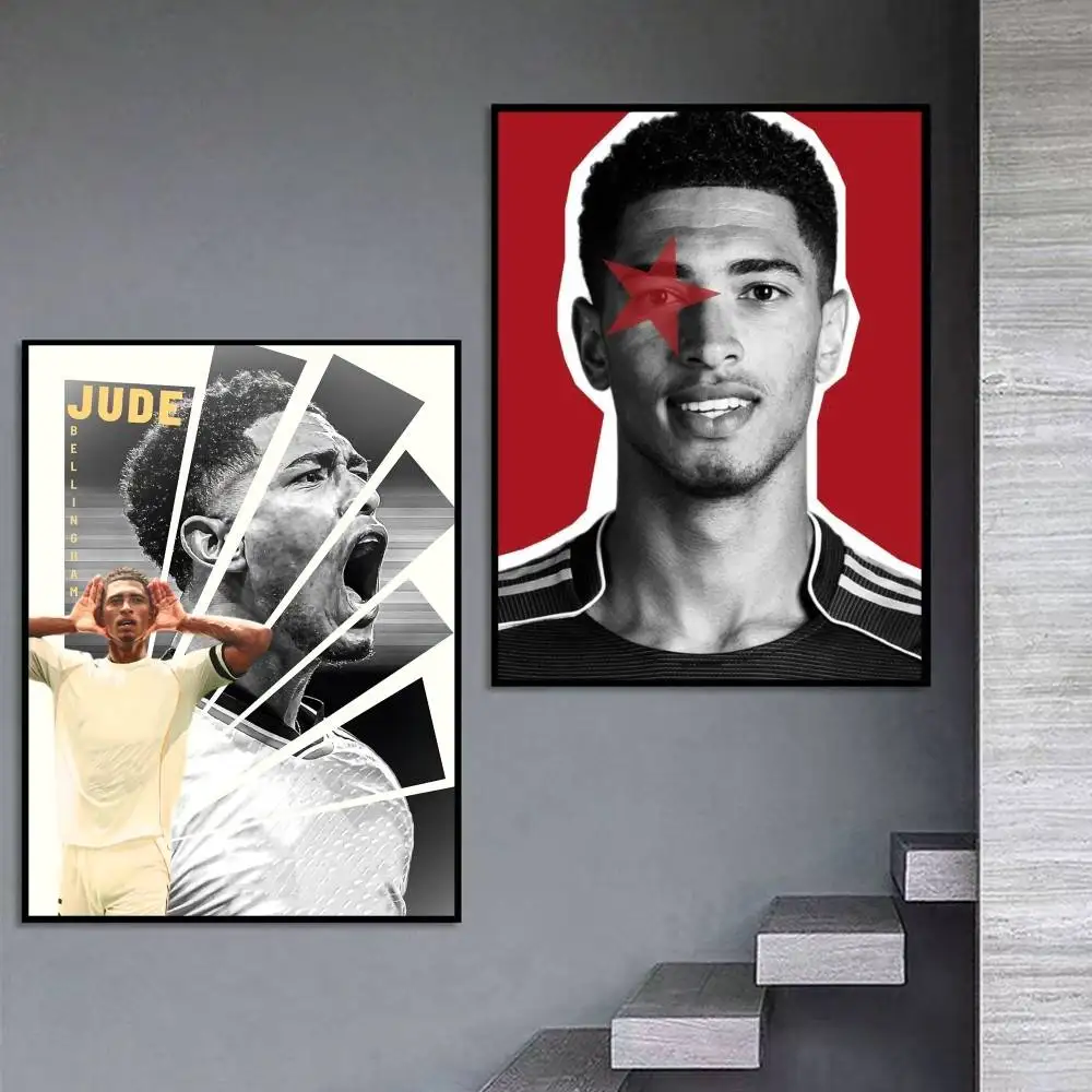 Football J-Jude B-BellinghamS Poster Dorm Living Room Aesthetic Wall Decoration Painting Stickers