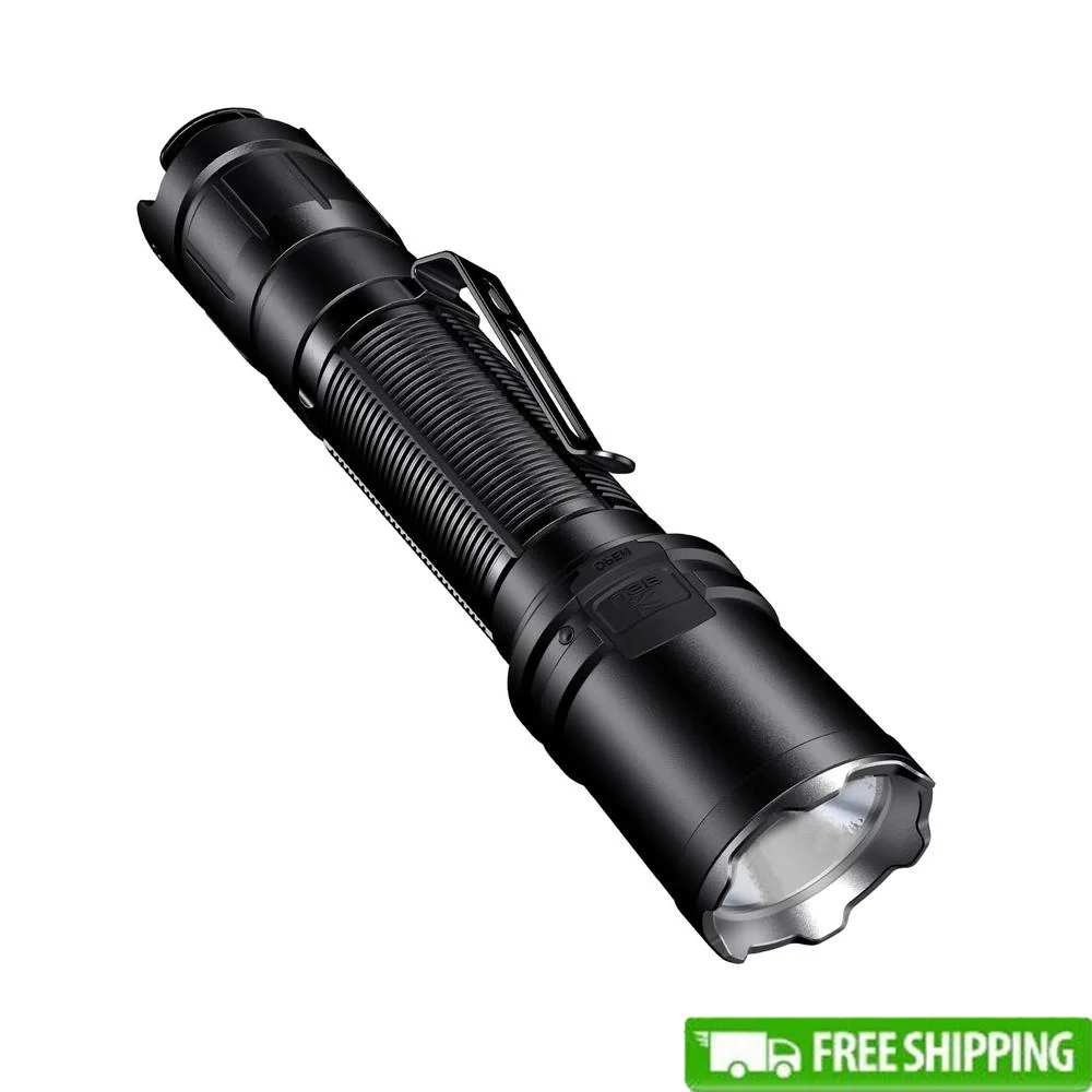 1300 Lumens Tactical Flashlight Rechargeable EDC Aluminum Body IPX8 Waterproof