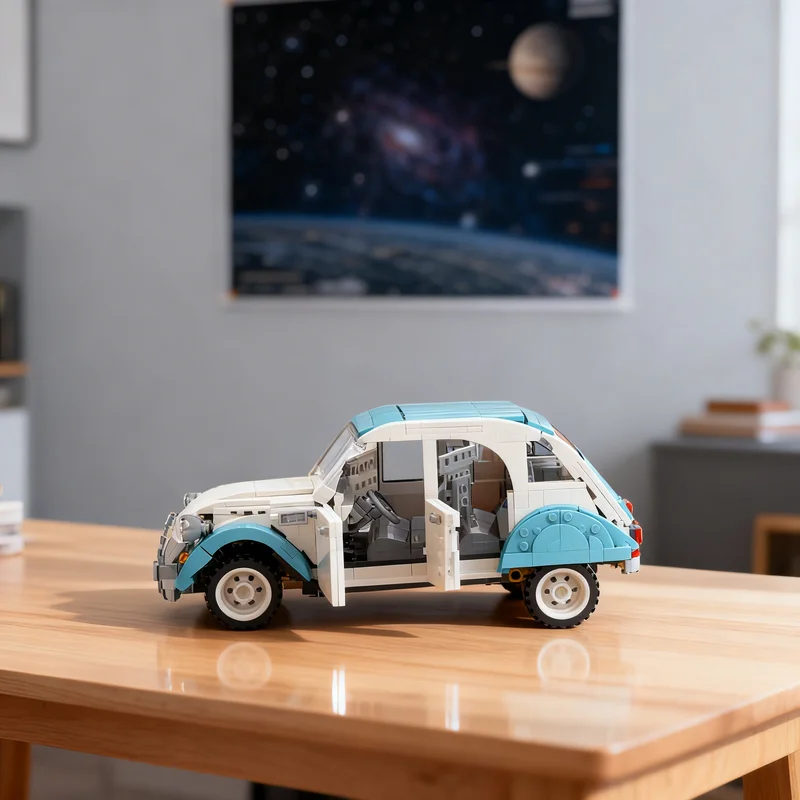 

760 Pcs Citroënes 2CV Dolly Classic French Car Custom MOC Creation Building BlocksToys Toy Gift