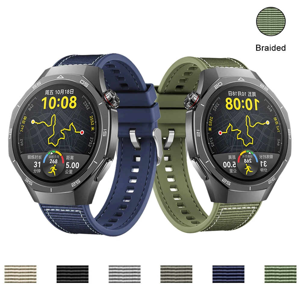 Bracciale treccia universale da 22 mm compatibile per Hauwei Watch GT5 Pro GT5 46 mm Accessorio per cinturini Huawei GT5 Pro 46 mm