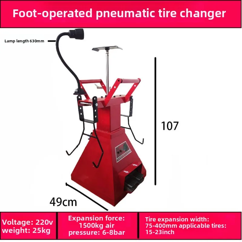 Pneumatic retread, vacuum tire internal turn-out dilator, grinding tool c