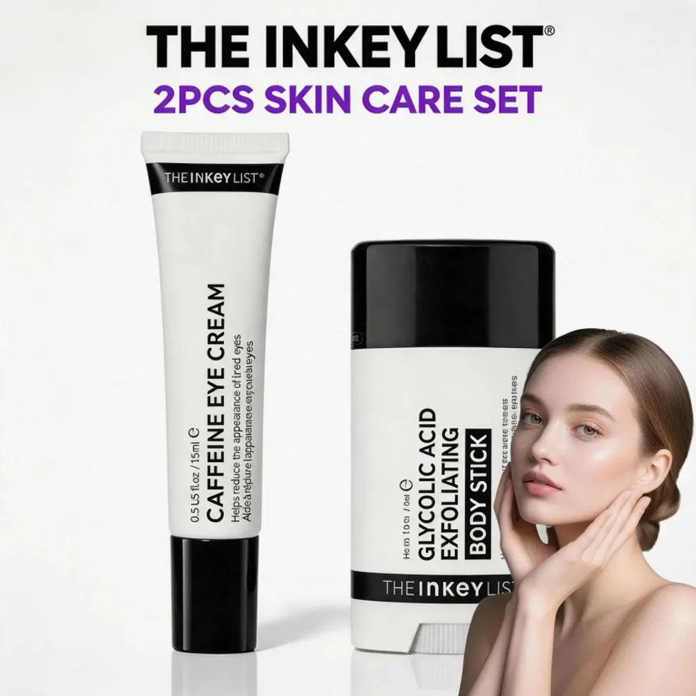 

The Inkey List Caffeine Eye Cream/Exfoliating Body Stick Brighten Dull Skin Improve Dark Circles Eyes Puffy Deep Moisturizing