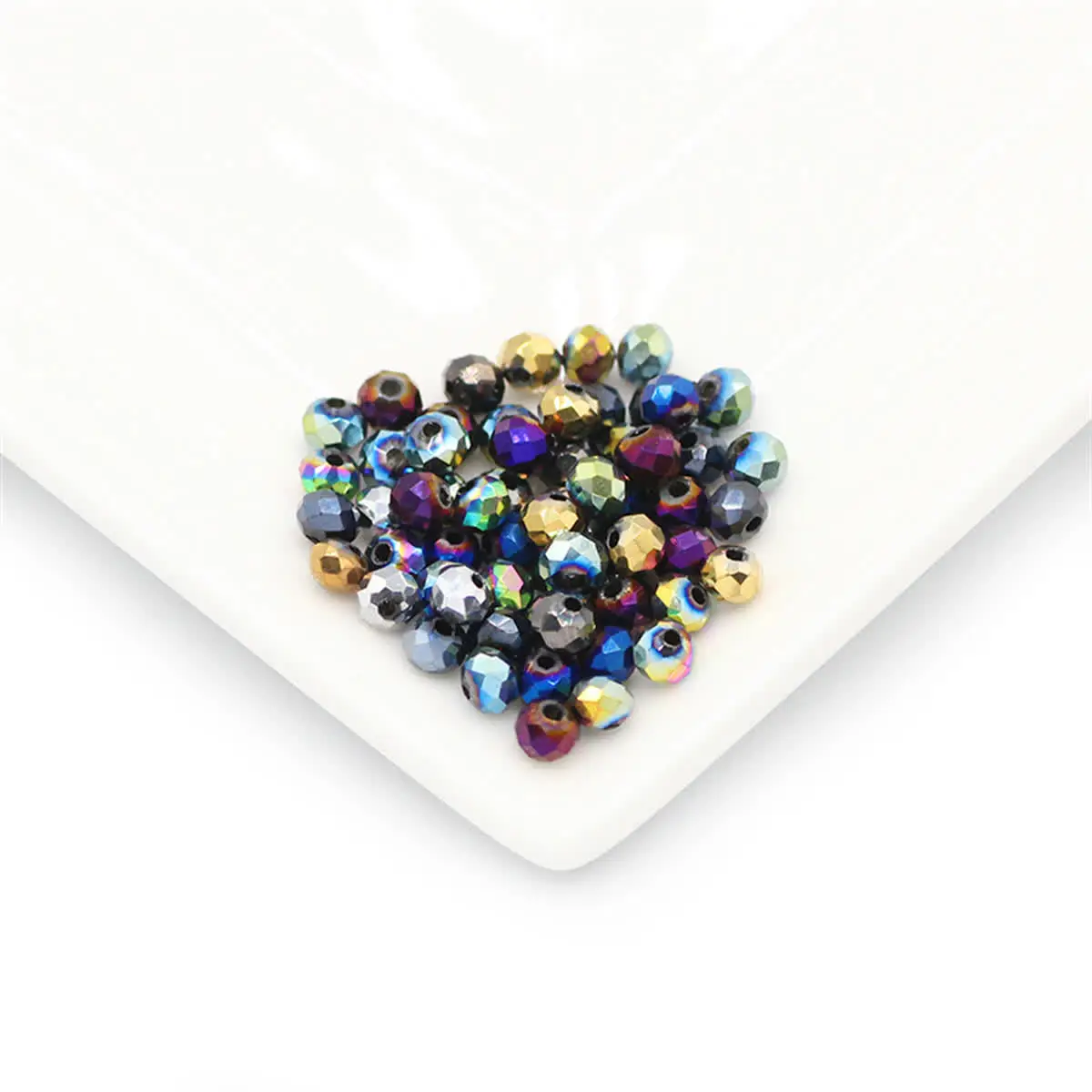 JHNBY 4mm 100pcs Round Shape Austrian crystals loose beads ball supply surface color plated bracelet necklace Jewelry Making DIY