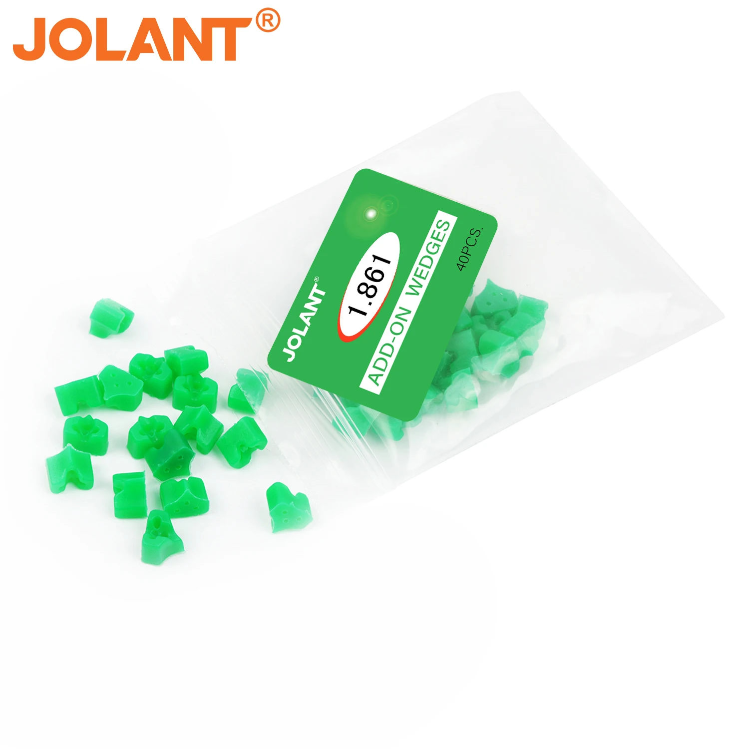 40pcs/Bag JOLANT Dental Silicone Add On Wedges Rubber Delta Ring Tine Dentistry Tools