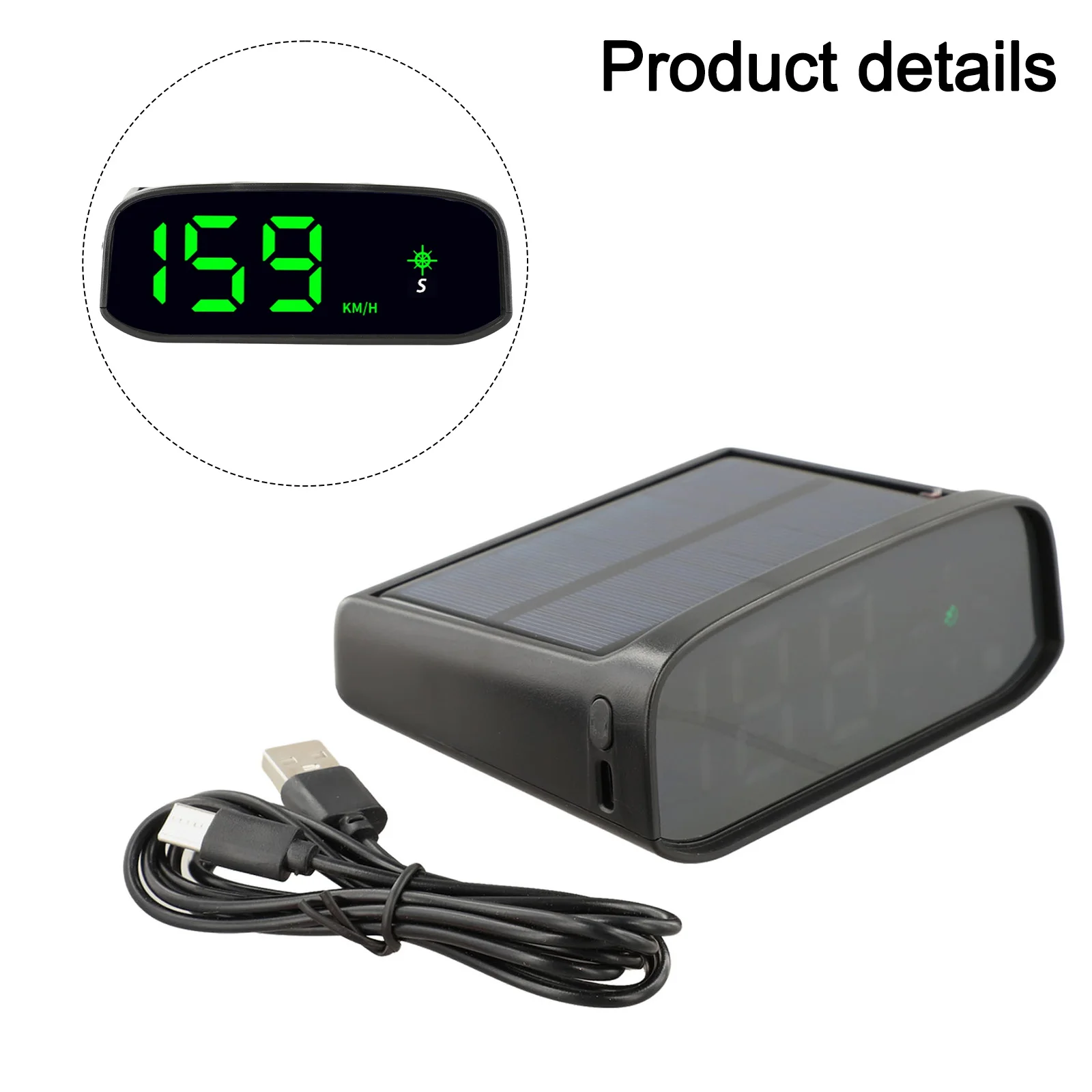 

Автомобильный HUD-дисплей 11.5*4.5 см: интеллектуальный спидометр с GPS и компасом, совместимый с большинством автомобилей